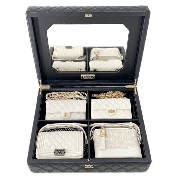 CHANEL Coco Mark Matelasse Success Story 4-Piece Bag Set AS1949 Black and White - Picture 1 of 16